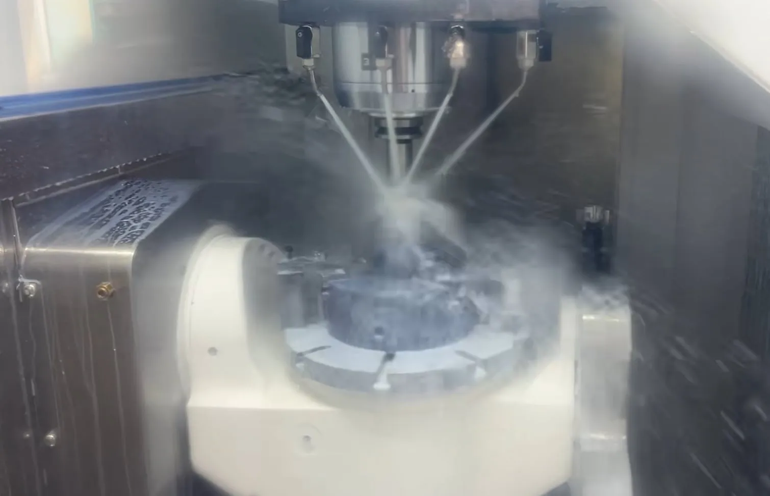 5-axis milling with through-spindle coolant